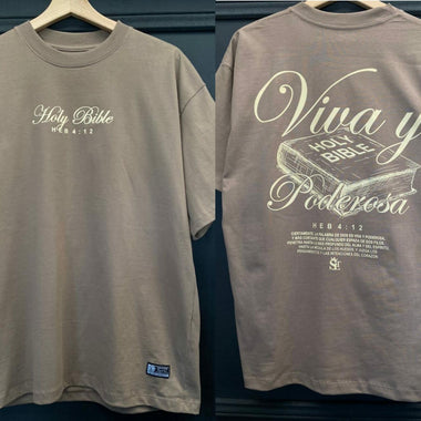 50% OFFPremium - Oversized - Camisa Unisex Marrón - Holy Bible