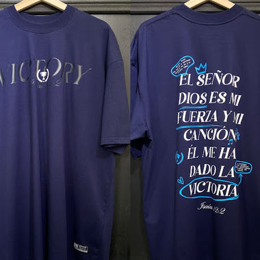 Premium Oversized - Victory Isaías 12:2 - Azul Oscuro