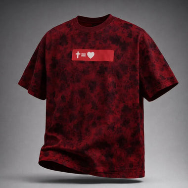 Premium Regular Fit Acid Wash Shirt - Cross Equals Love / Camisa Premium Regular Fit Acid Wash - Cruz = Amor
