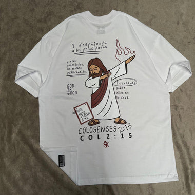 Premium Oversized Shirt White - Colossians 2:15 / Camisa Blanco