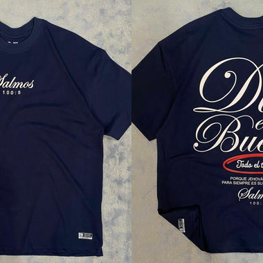 Oversize Premium - Salmo 100:5 - Azul Oscuro