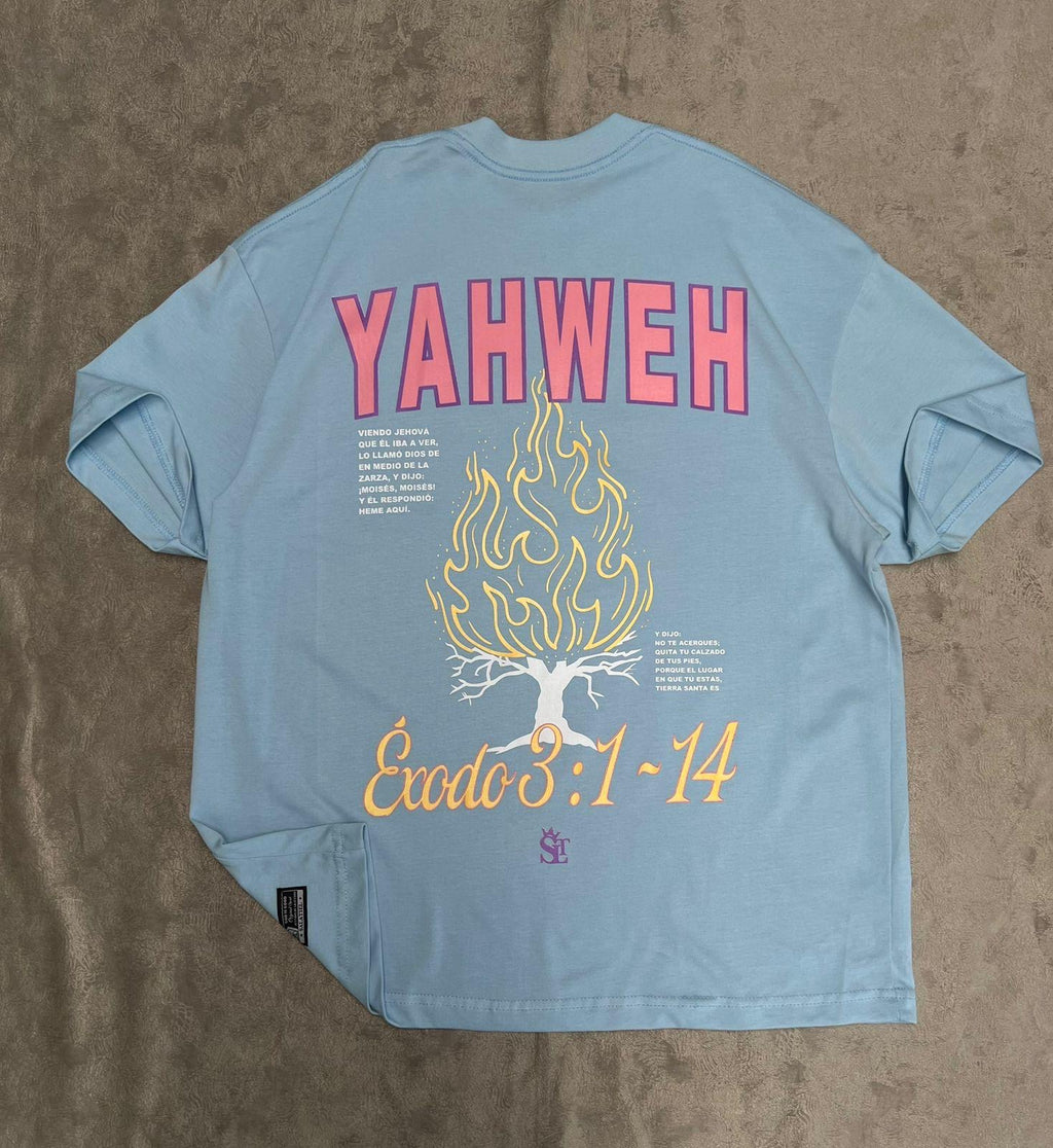 Premium Oversized Shirt Light Blue - Yahweh / Only 1 Left - Camisa Azul Claro