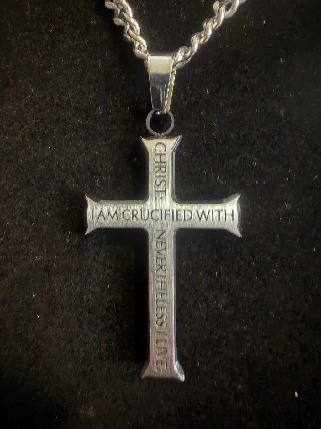 Collar Cruz Gálatas 2:20 - Plata