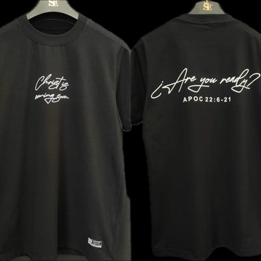 Tela Fria - Camisa Unisex Negra - Christ is Coming Soon