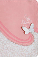 RVR 1960 Mis Quince Bible, pink and white imitation leather