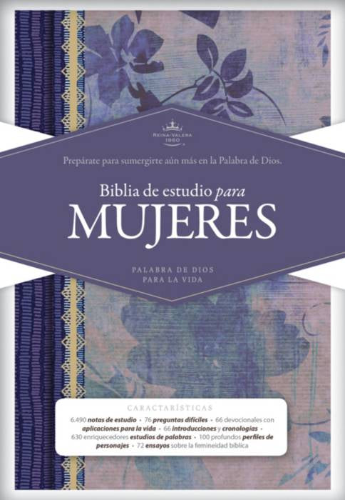RVR 1960 Women's Study Bible, Blue Floral Printed Cloth with Index