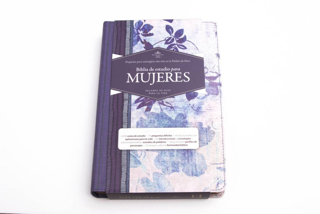 RVR 1960 Women's Study Bible, Blue Floral Printed Cloth with Index