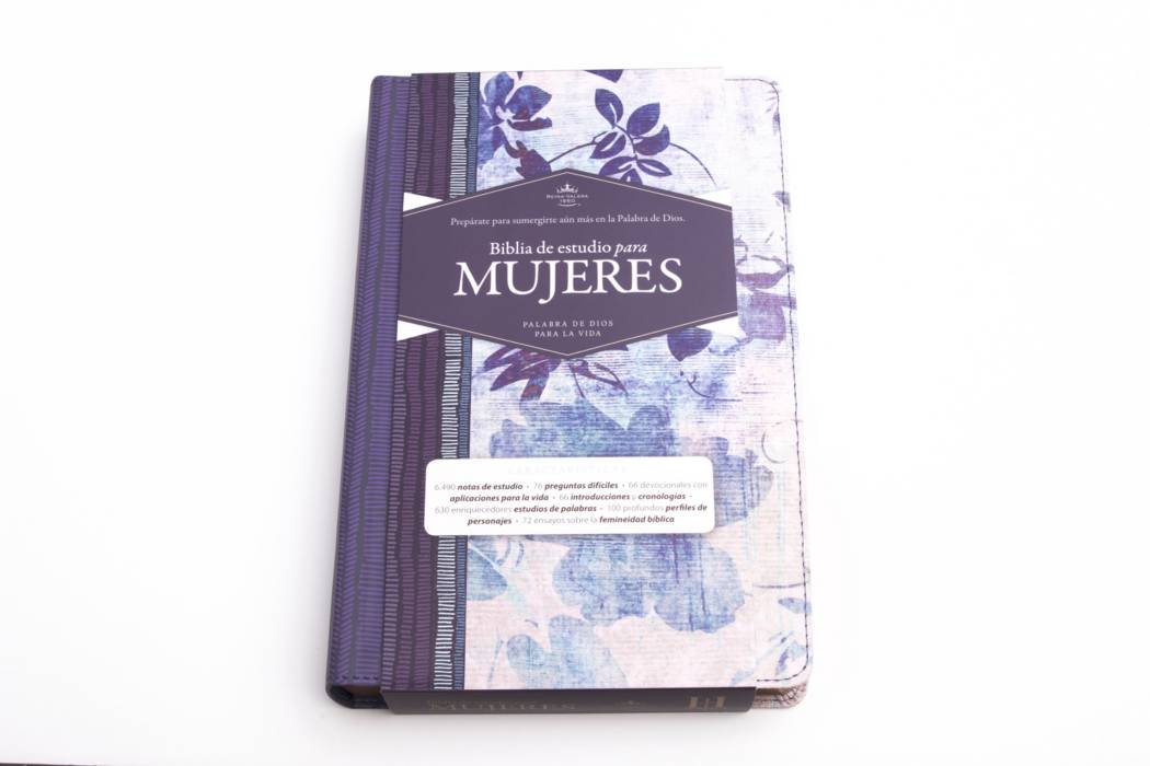 RVR 1960 Women's Study Bible, Blue Floral Printed Cloth with Index