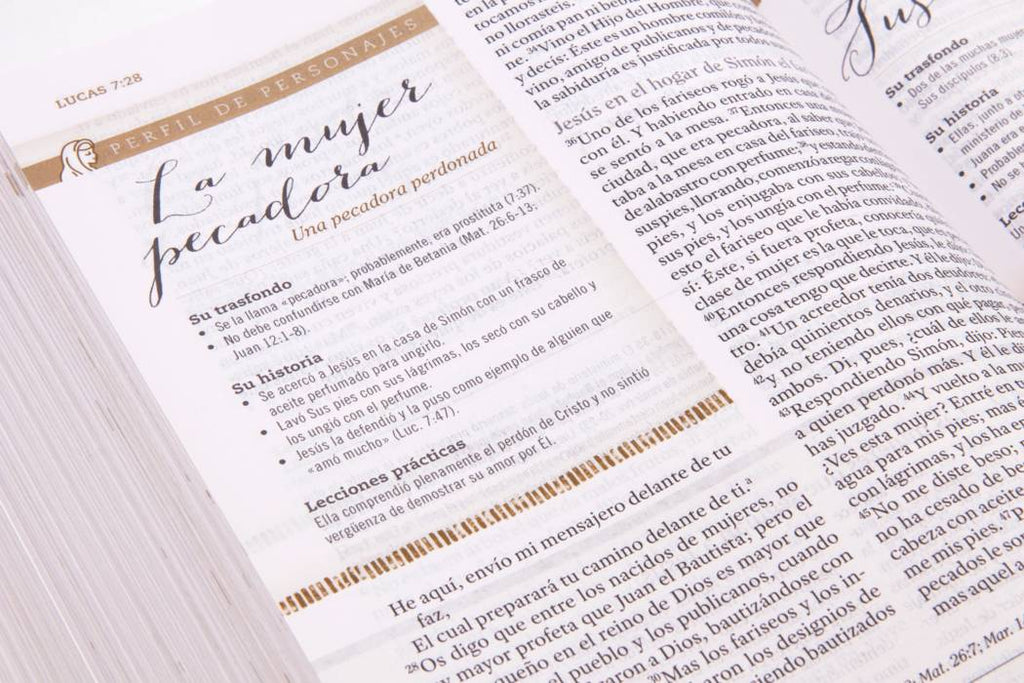 RVR 1960 Women's Study Bible, Blue Floral Printed Cloth with Index