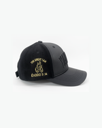 Black Leather Cap /  Gorra Cuero Negra - Yahweh