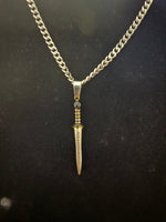 Man of God Sword Necklace - 1 Timothy 6:11 | Collar Espada Hombre de Dios