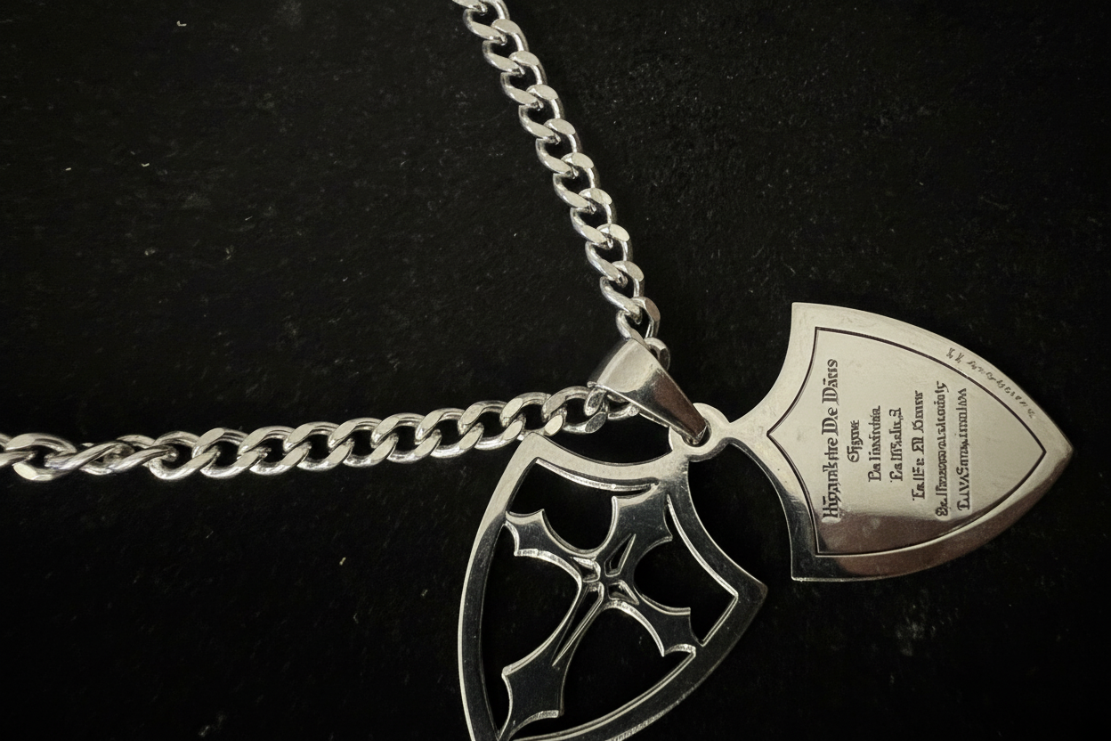 Man of God Necklace - Shield of Faith 1 Timothy 6:11