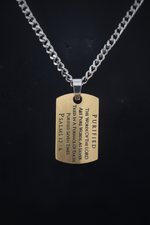 Christian Cross Necklace Psalm 12:6 - Two Tone Silver & Gold | Collar Cruz Cristiana Salmo 12:6