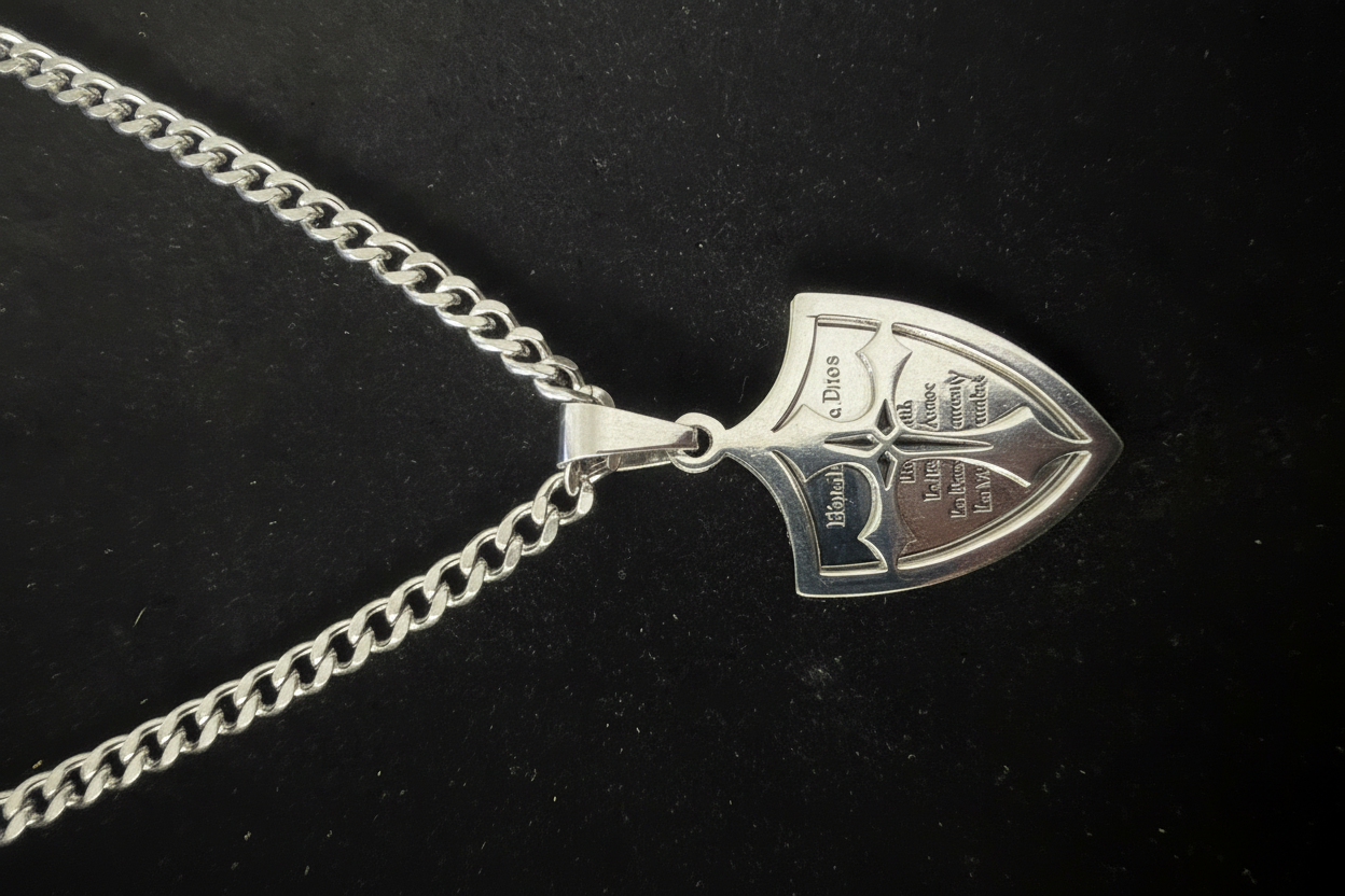 Man of God Necklace - Shield of Faith 1 Timothy 6:11