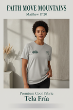 Instagram Stories - Modelo usando camisa Faith Move Mountains